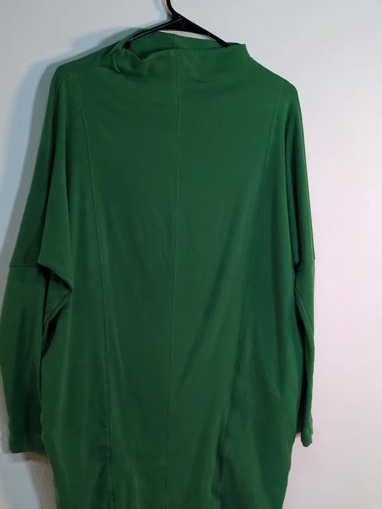 Daily Practice by Anthropologie Long Sleeve Mock Neck Mini Dress Green, Size S - Picture 5 of 11